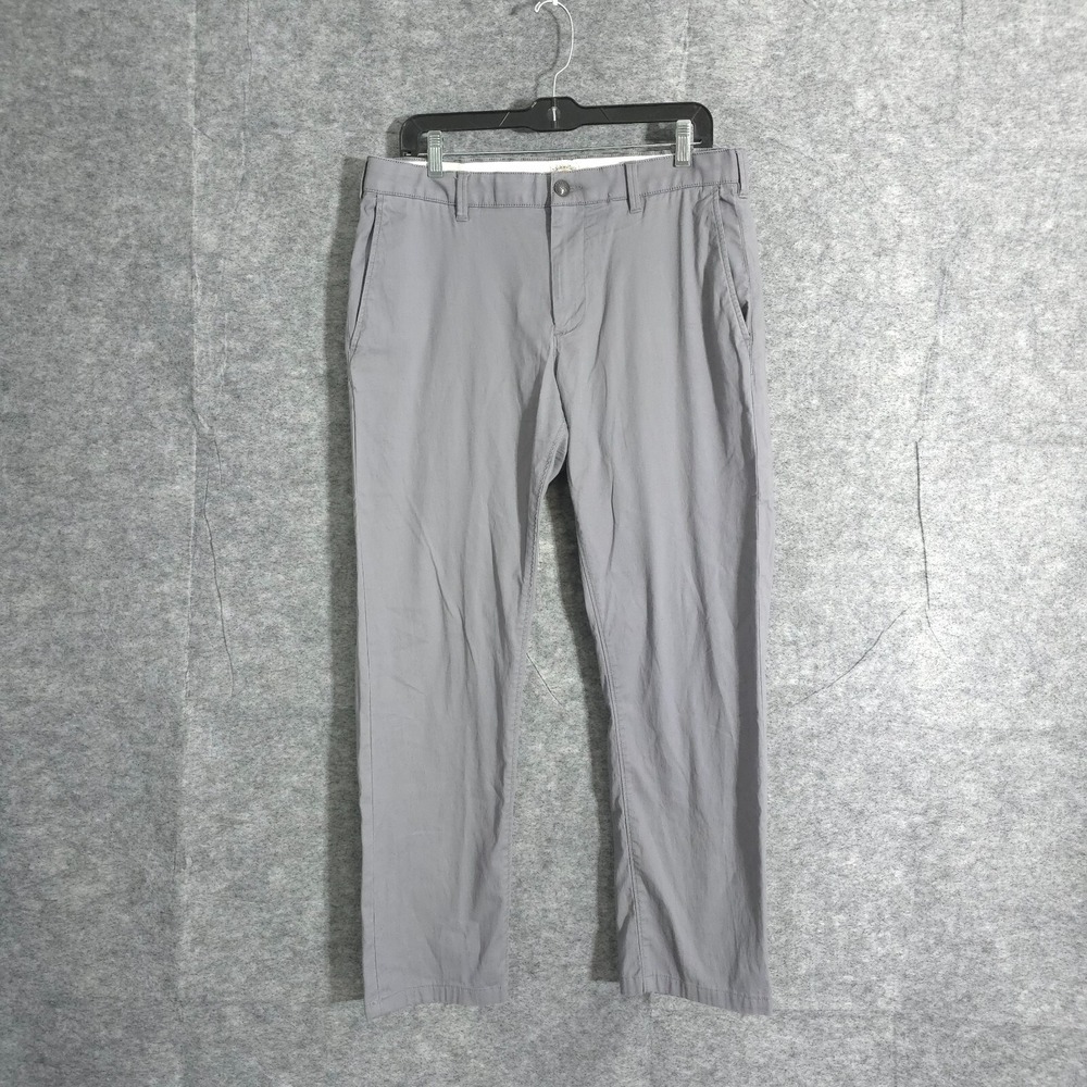 Faherty Men's Stretch Terry 5-Pocket Athletic Fit Pants Iron Gray Size 32 Solid
